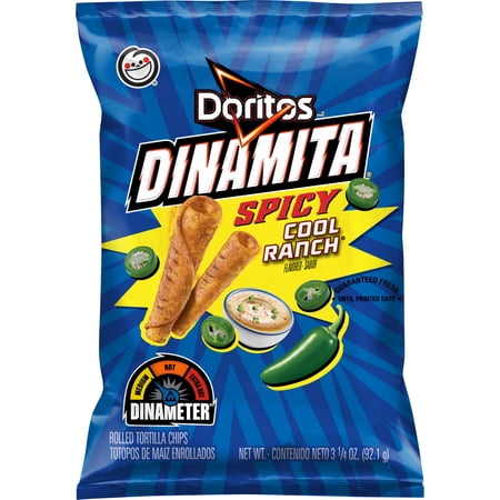 Doritos Dinamita Spicy Cool Ranch Rolled Tortilla Snack Chips, 3.25 oz
