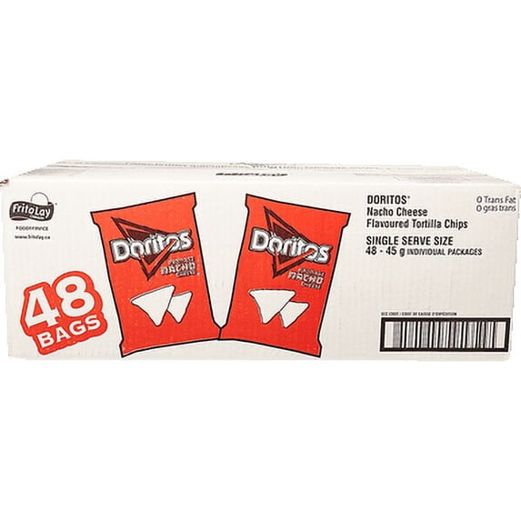 DORITOS Nacho Cheese Vending Chips - 48x45g | Bold Cheese Flavor in Convenient Snack Packs