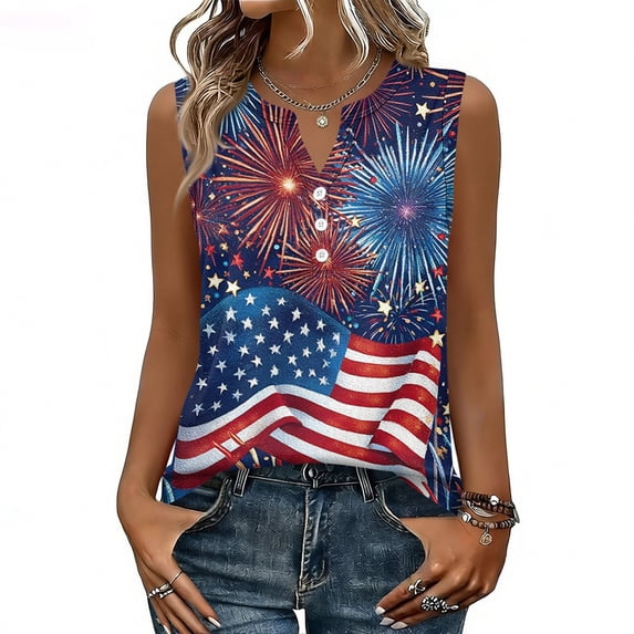 DORKASM 250th Anniversary Usa Tank Tops V Neck Vintage Red White and ...