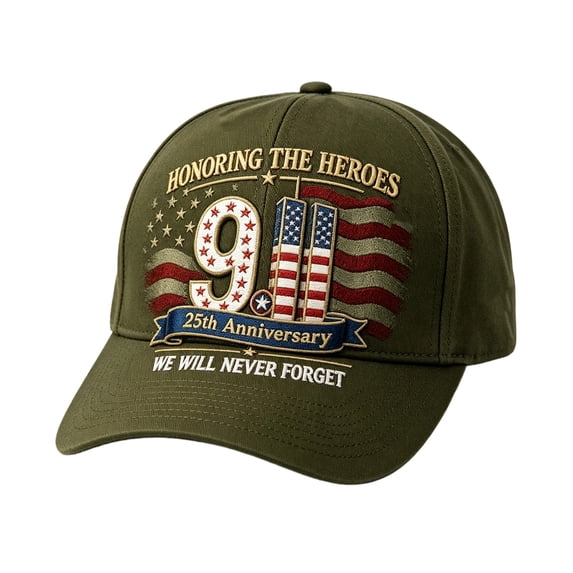DORKASM 9/11 Incident Hat 911 Memorial We Will Never Forget Patriotic Flag D One Size