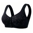 thumbnail image 1 of DORKASM Bras for Older Women Front Closure No Underwire Plus Size Push Up Bra Comfy Supportive Everyday Bras for Senior Black 38, 1 of 2