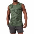 thumbnail image 1 of DORKASM Men's Camo Print Sleeveless Workout Tank Top Quick Dry Gym Muscle Shirt Athletic Tee Army Green 3XL, 1 of 4