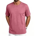 thumbnail image 1 of DORKASM Men's Short Sleeve Dry Fit Shirts Workout Gym Mesh Shirt Athletic Running Lightweight Performance Tshirt Watermelon Red 3XL, 1 of 6