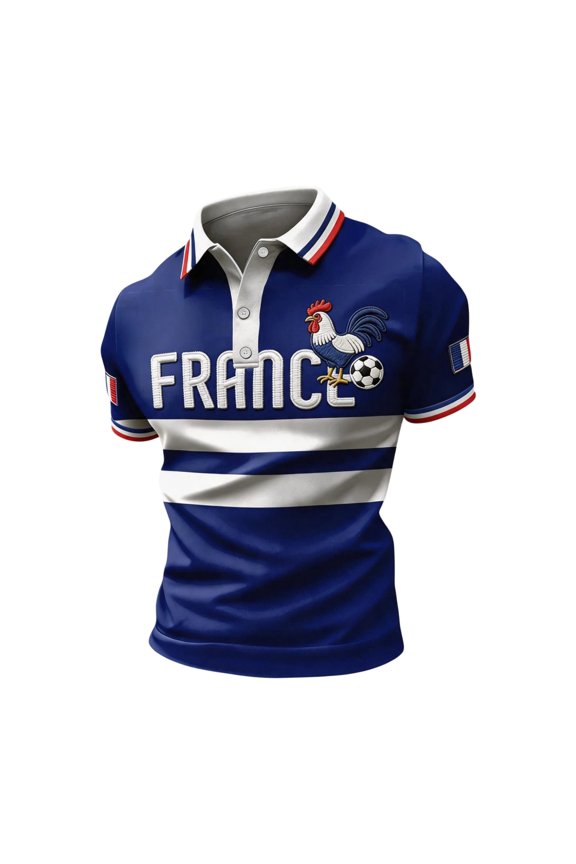 Soccer Jersey Men Short Sleeve Flowy Button Down Tops V Neck Collar Beach T-Shirt Usa Netherlands Scotland Switzerland Canada Pink S