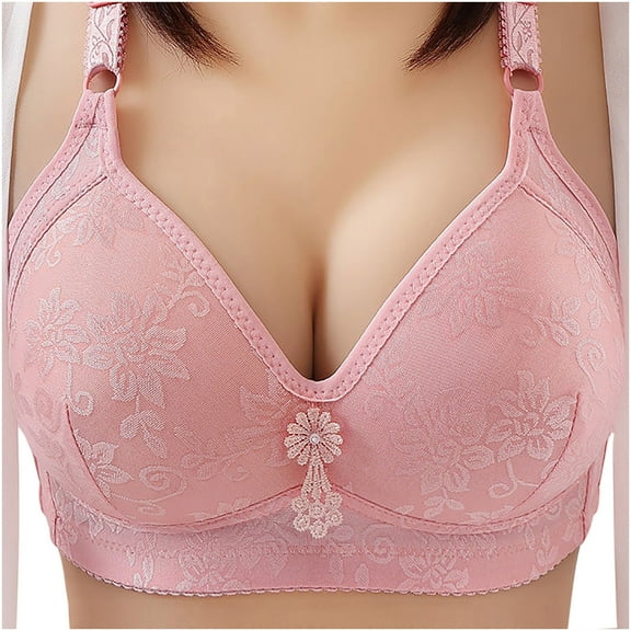 DORKASM Wireless Bra for Women 42c Seamless Full Coverage Wirefree No Padded Comfort Breathable Everyday Wear Pink 40