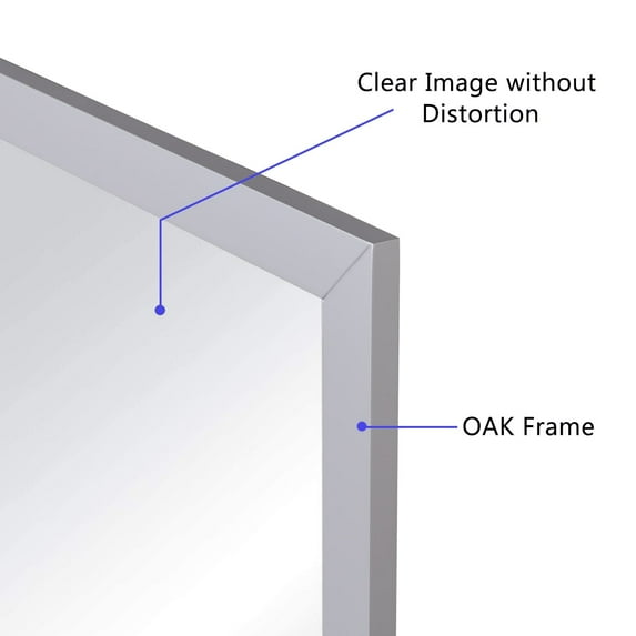 DORNBERG 36 Inch Bathroom Vanity Mirror Makeup Mirror 35.43"x31.5" Starry Grey