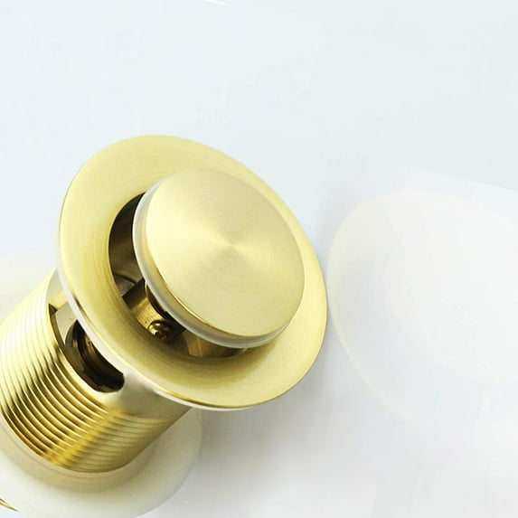 DORNBERG B012A Pop Up Bathroom Sink Drain with Overflow Brushed Gold Brushed