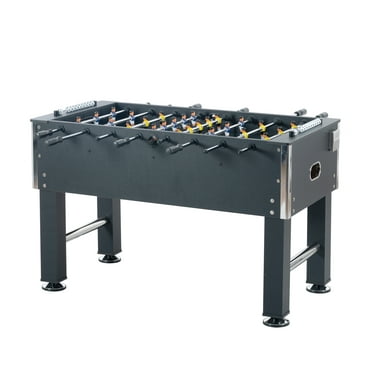 DORROM 4.5ft Indoor Soccer Battle Table, Football Table for Child, Interactive Family Game Table with Cup Holder, Chrome & Black