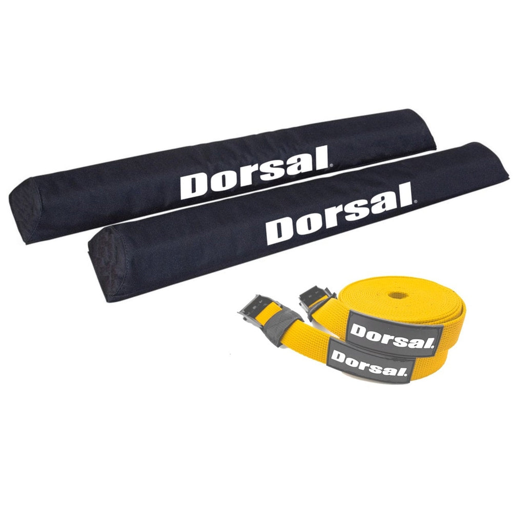 OMAC Roof Rack Pads For Surfboard, Kayak, Canoe – 2-Piece Set With Straps & Bag