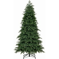 DORTALA 6 FT Christmas Tree Green, Hinged Artificial Full Xmas Tree with 721 PVC & PE Branch Tips, Foldable Metal Stand, Unlit Decor Tree for Home Office Party