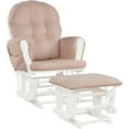 thumbnail image 1 of DORTALA Baby Glider Rocker with Ottoman, Multi-Position Glider with Cleanable Upholstered, Smooth Rocking Motion, Nursery Glider & Ottoman Sets for Nursing Baby, Reading, Pink, 1 of 9