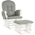 thumbnail image 1 of DORTALA Baby Glider Rocker w/Ottoman, Multi-Position Glider w/Cleanable Upholstered, Smooth Rocking Motion, Nursery Glider & Ottoman Sets for Nursing Baby, Reading, Light Gray, 1 of 9