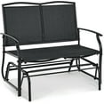 thumbnail image 1 of DORTALA Patio Glider Chair , Outdoor Swing Glider Chair w/Study Metal Frame, Rocking Chair for Outdoor Swing Loveseat Patio Swing Rocker Lounge Glider Chair, Black, 1 of 7