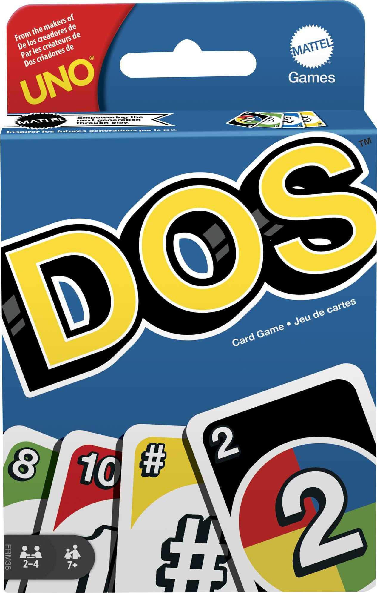 DOS Card Game for Family & Game Night from the Makers of UNO and Featuring Two Discard Piles - image 1 of 7