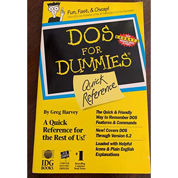 Pre-Owned DOS for Dummies Quick Reference Paperback