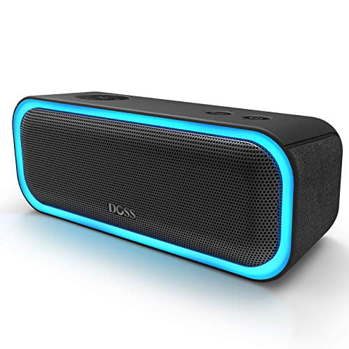 DOSS SoundBox Pro Bluetooth Speaker with 20W Stereo Sound, Active Extra  Bass, IPX6 Waterproof, Bluetooth 5.0, TWS Pairing, Multi-Colors Lights, 20  Hrs