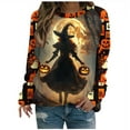 thumbnail image 1 of DOSUKRAI Halloween Graphic Sweatshirts for Women Fall Sweatshirts Long Sleeve Crew Neck Pullover Lightweight Sweater Tops 2025 Multicolor,S, 1 of 5