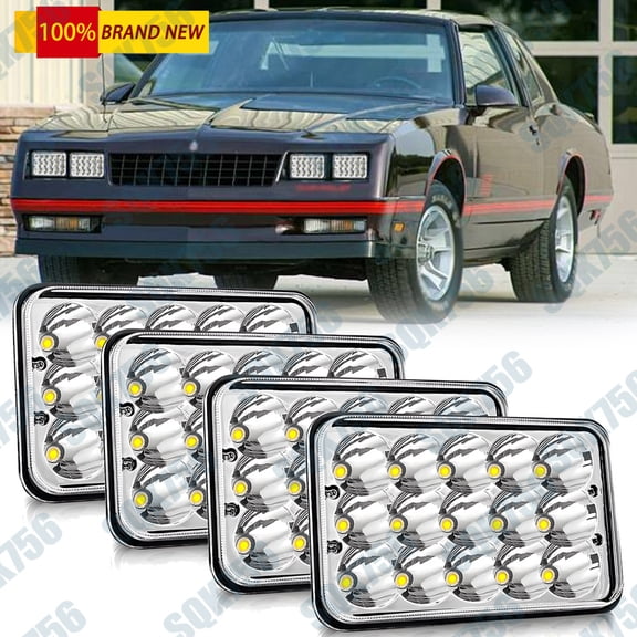 DOT Approved 4pcs 4x6" LED Headlight For Chevrolet C10 C20 C30 K10 K20 1980-1986