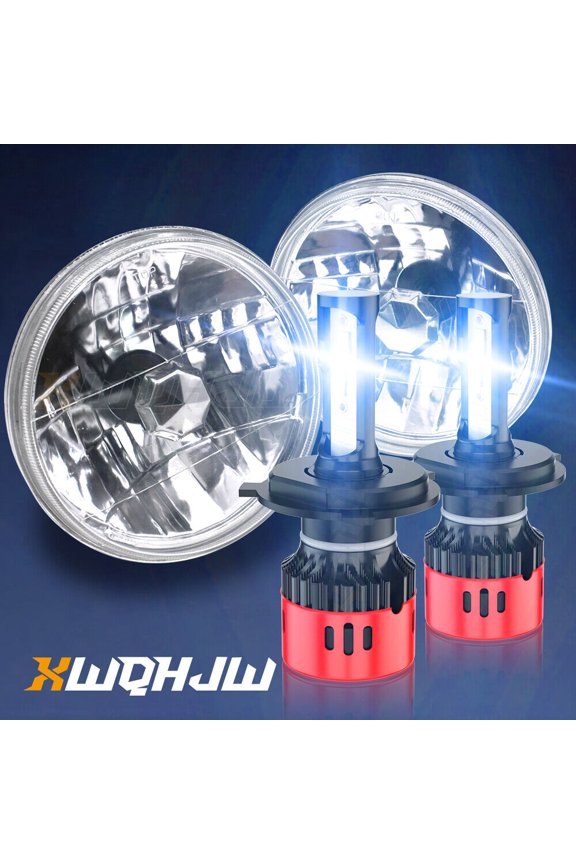DOT Approved 7" inch Round Led Headlight High-Low Beam for Chevy II/Nova 1969-79