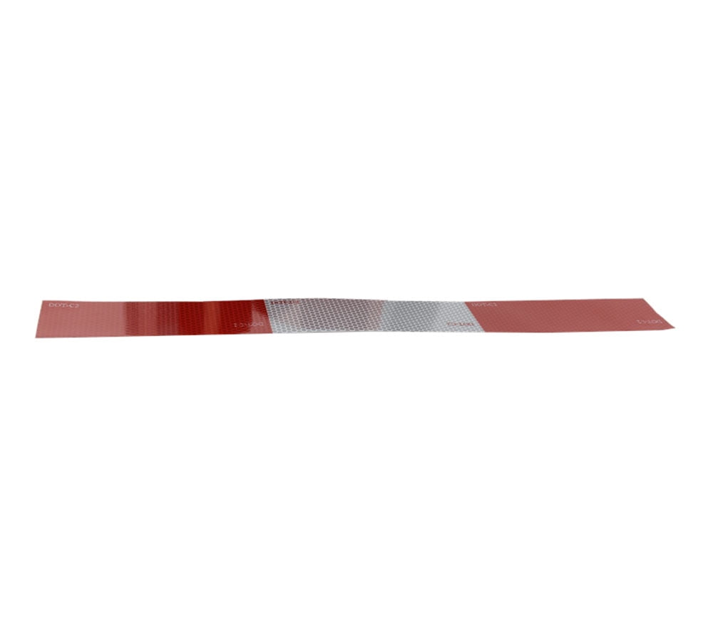 DOT Approved Reflective Safety Tape 18 X 2" Red/Silver Conspicuity Tape