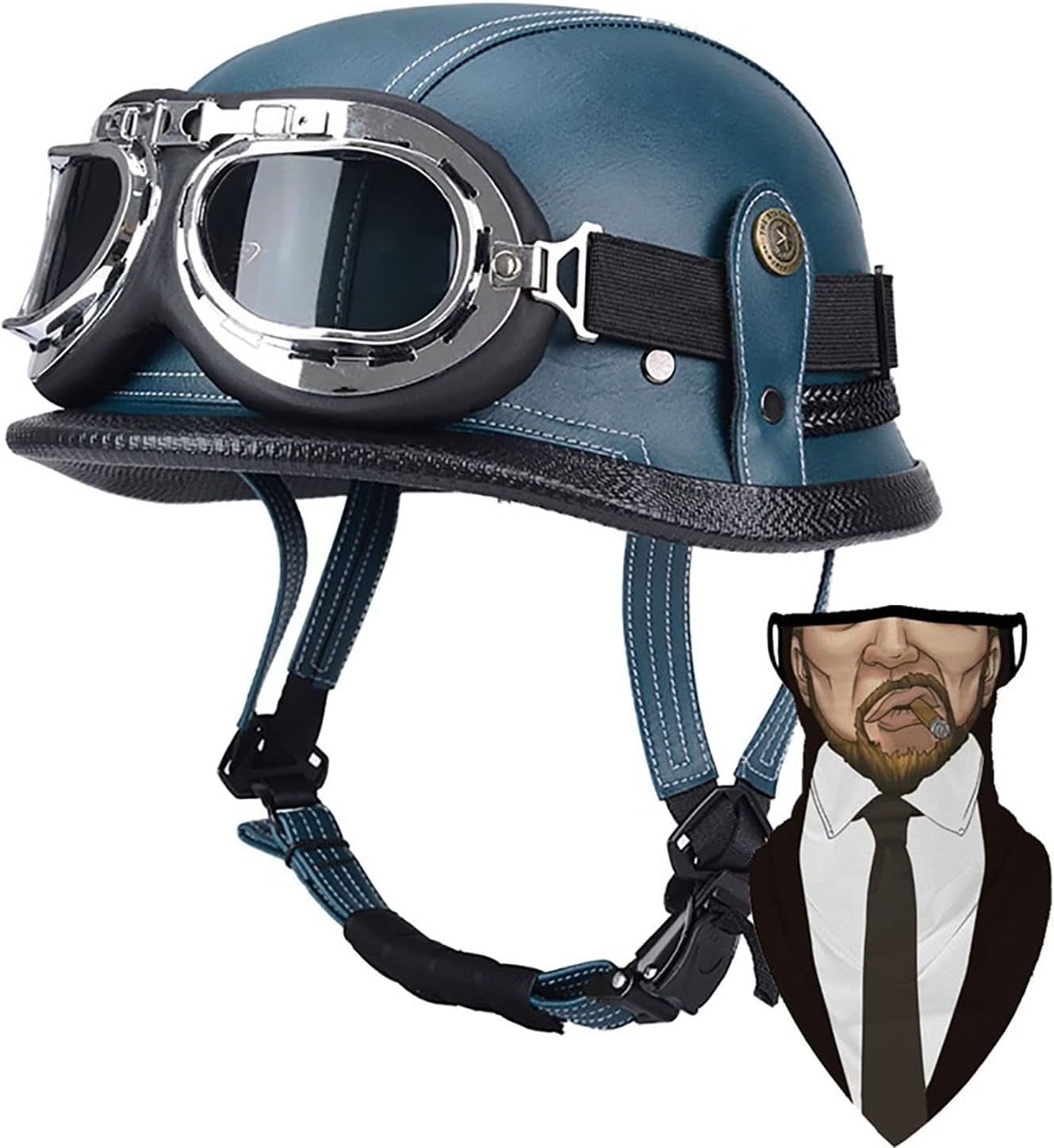 Motor Duitse Helm, ECE Goedgekeurde Cap Half