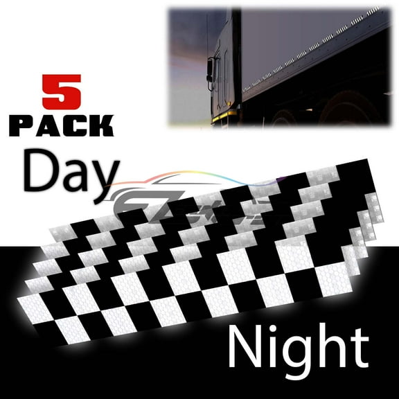 DOT-C2 Conspicuity Checker Reflective Tape Strip 1 Foot Safety Warning Trailer