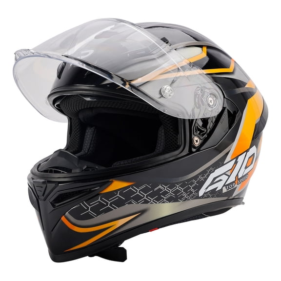 DOT Full Face Motorcycle Helmet for Adults, Orange