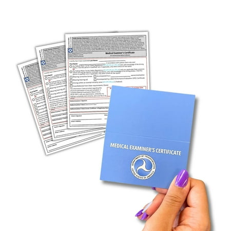 DOT Medical Examiner Certificate Folded Wallet Card 4x3.5 15 pk Truck Drivers Foldable Report Form 2-Ply Commercial Driver Comply 49 CFR Vehicle Inspection