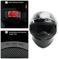 thumbnail image 1 of DOT Motorcycle Helmet Adult Street Full Face Gloss Black, 1 of 15