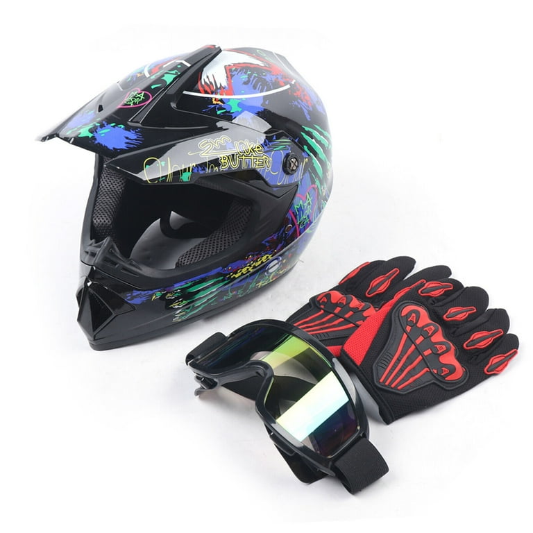 DOT Motorcycle Helmet for Adult, Motorcycle Helmet with Goggles