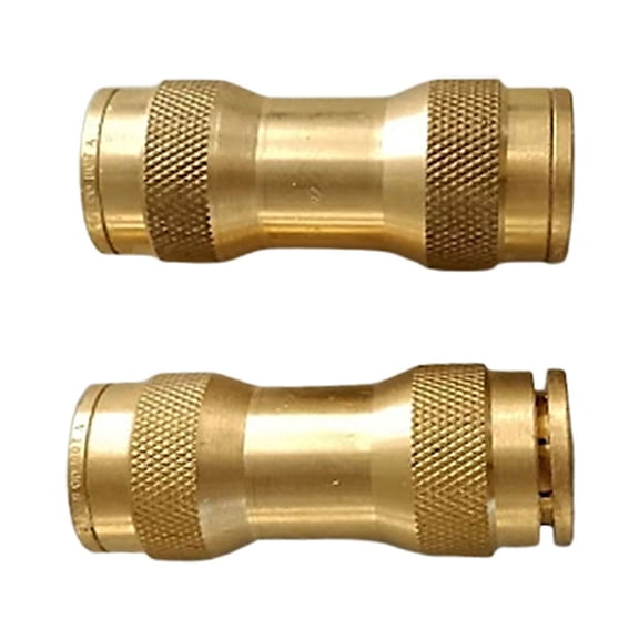 DOT Union Connector Brass Push-to-Connect Air Brake Fittings 5/8" Tube OD, Air Brake Line Quick Connect Fittings Connector for Trucks, Trailers, SAE J1131 & J844 Compliant, (2 Pcs)
