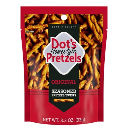 Dot's Homestyle Pretzels Original Seasoned Pretzel Twists, 3.3 oz Snack Size Bag