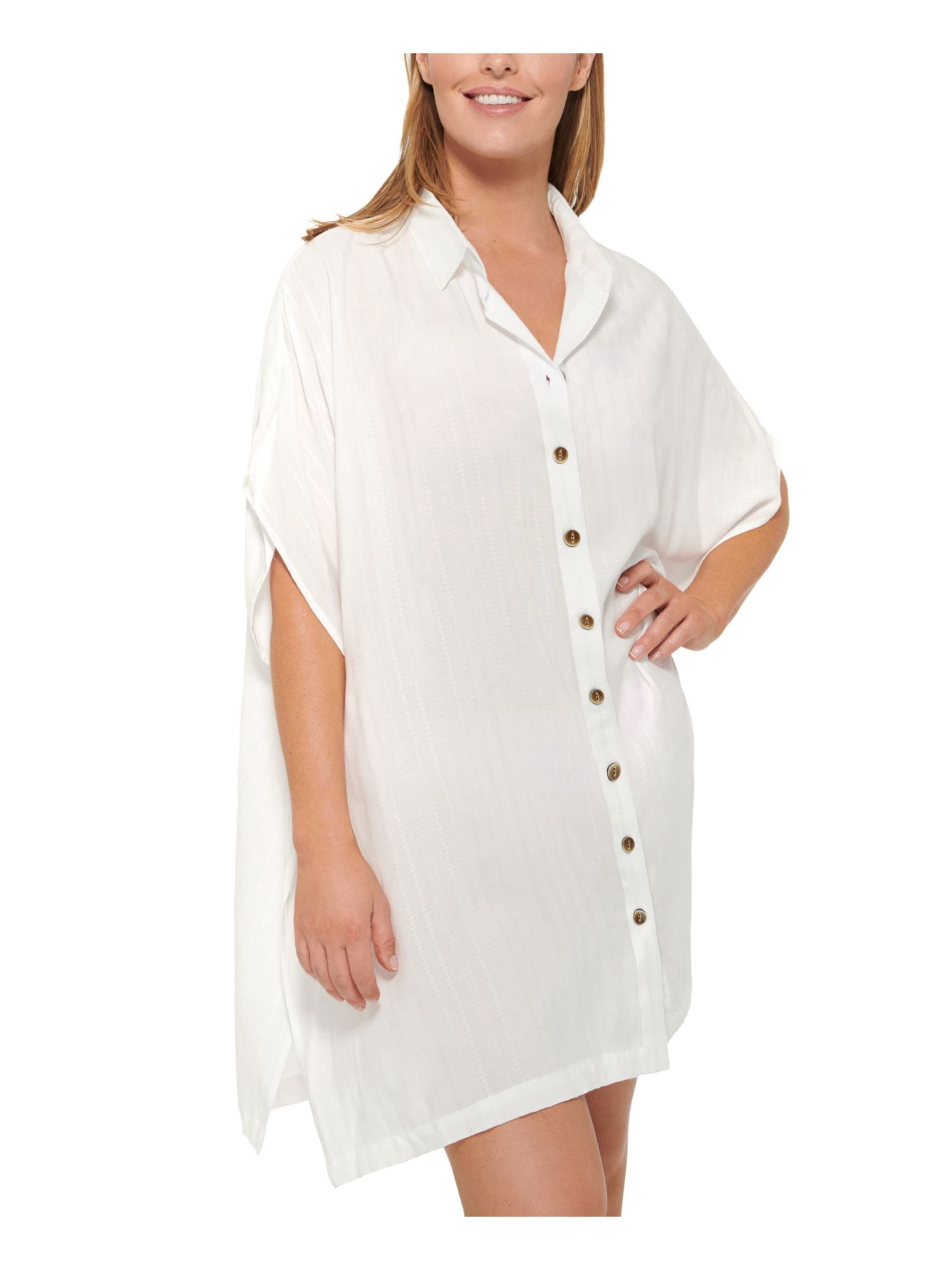 Dotti Floral Find Dress Cover-Up (White) Women's Swimwear