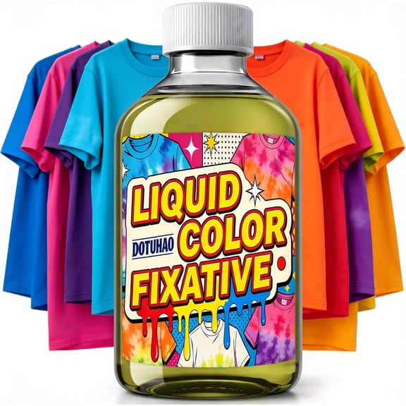 DOTUHAO Color Fixative, Fixative for Fabric, 10.14 Fl Oz Liquid Fabric Fixatives for Cotton, Linen, Polyester, Nylon and All Fabric(10.14 Fl Oz)