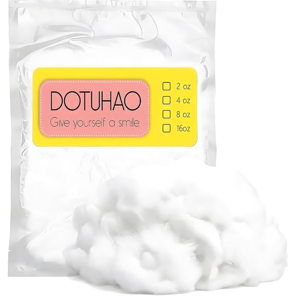 DOTUHAO Polyfill Stuffing, 1 LB Fiber Fill, Stuffing for Stuffed Animals, Plush Stuffing, Poly Filling Stuffing, Stuffing for Crochet, Stuffing for Small Dolls Part Pillow Comforter DIY (1 LB)