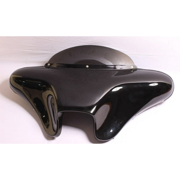 DOUBLE DIN Batwing Fairing Windshield For Harle Dyna Low Rider 2006- Up