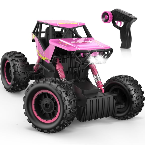 DOUBLE E 1:12 RC Monster Truck - 4WD Off-Road Remote Control Car with Dual Motors and Headlights