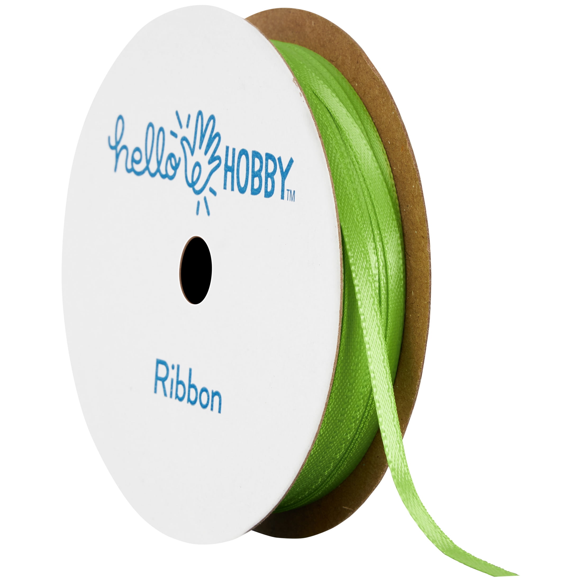 Hello Hobby Chartreuse Double Face Satin Ribbon, 1/8