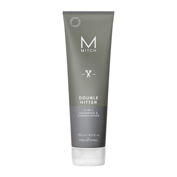MITCH by Paul Mitchell Double Hitter 2-in-1 Shampoo & Conditioner for Men, For All Hair Types, 8.5 Fl Oz