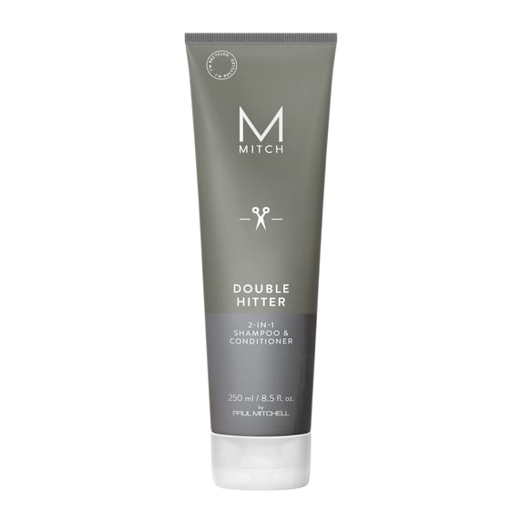 MITCH by Paul Mitchell Double Hitter 2-in-1 Shampoo & Conditioner for Men, For All Hair Types, 8.5 Fl Oz