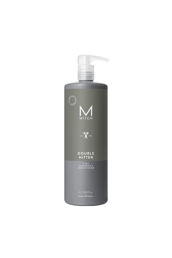 by Paul Mitchell Double Hitter 2-in-1 Shampoo & Conditioner for Men, For All Hair Types, 33.8 Fl Oz