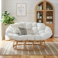 thumbnail interactive-video image 1 of Better Homes & Gardens Double Papasan Chair, Cream Boucle, 1 of 6