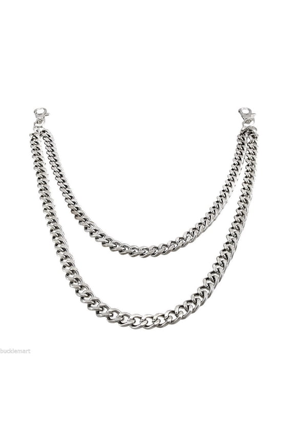 DOUBLE STRAND LINK CHROME Thick Biker Trucker Jean Wallet Chain Heavy nice link