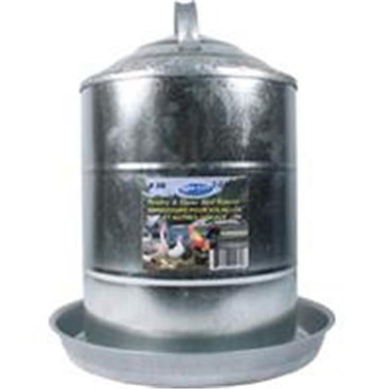 MILLSIDE INDUSTRIES DOUBLE WALL CONE TOP GALVANIZED POULTRY FOUNTAIN GALV STEEL 5 GALLON