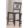 thumbnail image 1 of DOUBLE X BACK COUNTER HEIGHT STATIONARY STOOL FINISH: GRAY STONE SEAT-BLACK STONE, 1 of 1