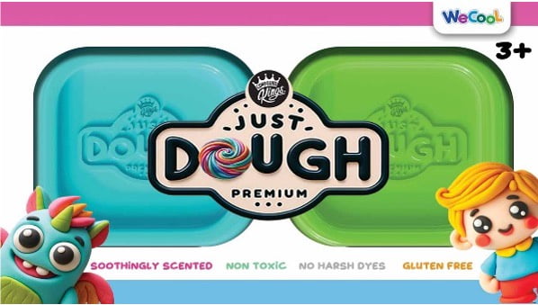 Just Dough by Compound Kings, 2Pack in Multi Vivid Colors, Soothingly Scented & Non-Toxic, Kids 3+