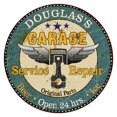 thumbnail image 1 of DOUGLAS'S Garage 12" Round Metal Sign Man Cave Home Wall Décor 200120027394, 1 of 1