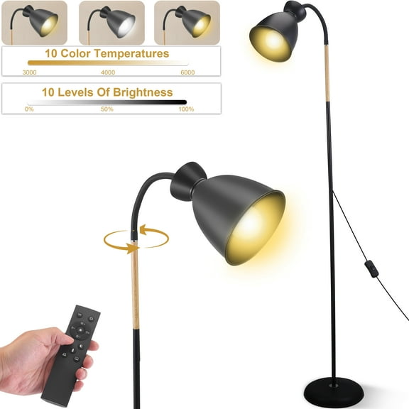 Doulami 61" Floor Lamp with Remote 3000-6000K Dimmable Led Lamp Brightness Ajustable Standing Lamps for Living Room, Bedroom, Bedroom, Office, Gaming, Party