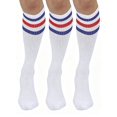 thumbnail image 1 of DOVACKA 1/3-Pack Retro Striped Knee High Tube Socks, Long Socks for Men Women, 1 of 6