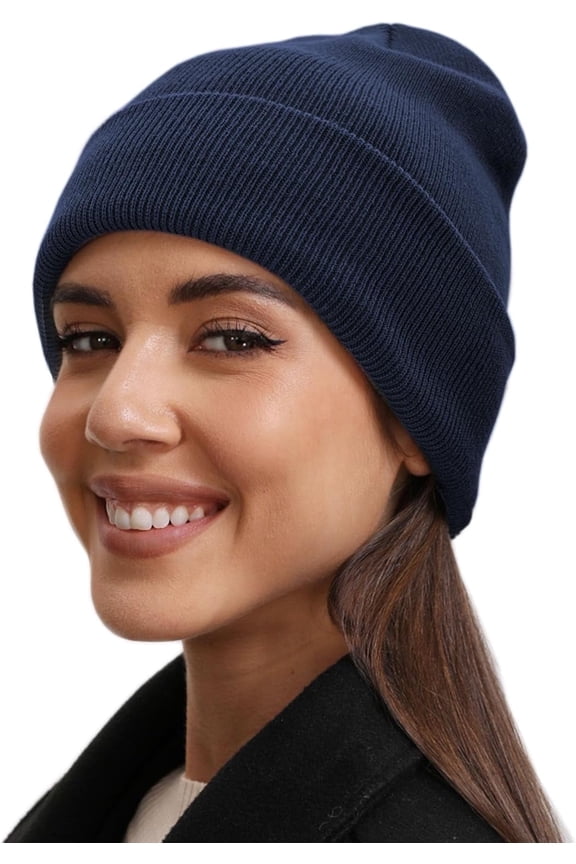 Unisex Winter Beanie Hat - Ultra Soft Cotton Stretch Knit, Cuffed Fitted Cap for Men & Women,Yellow